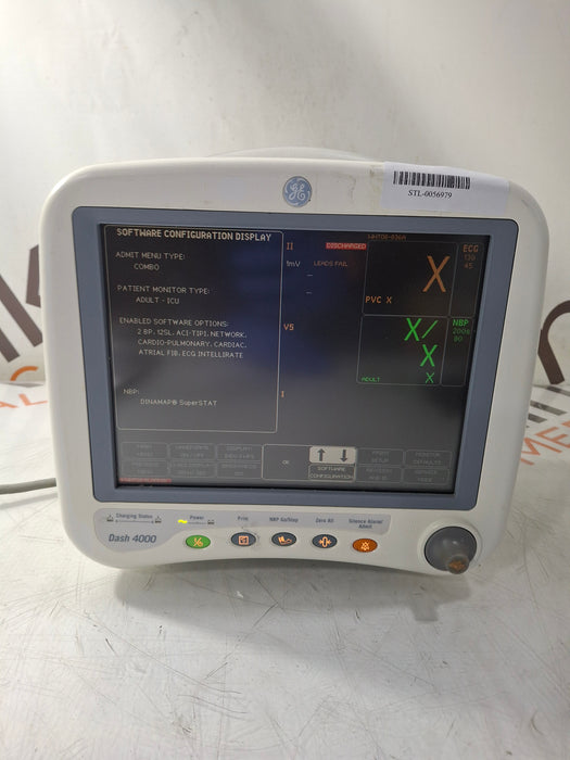 GE Healthcare Dash 4000 - Masimo SpO2 Patient Monitor