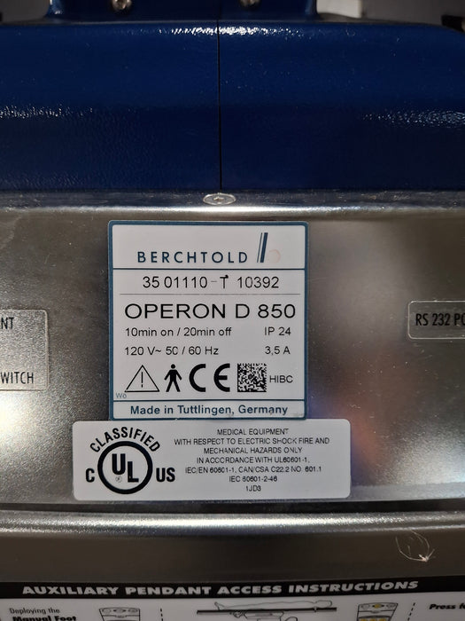 Berchtold Operon D 850 Surgical Table