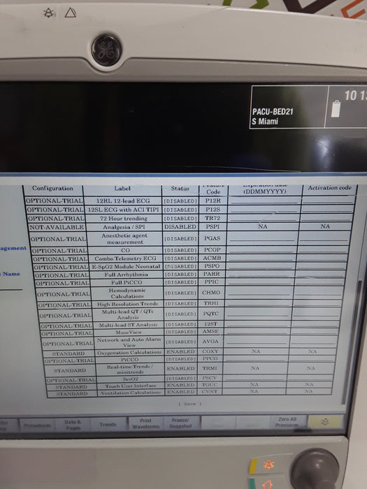 GE Healthcare Carescape B650 Post Anesthesia Care Patient Monitor