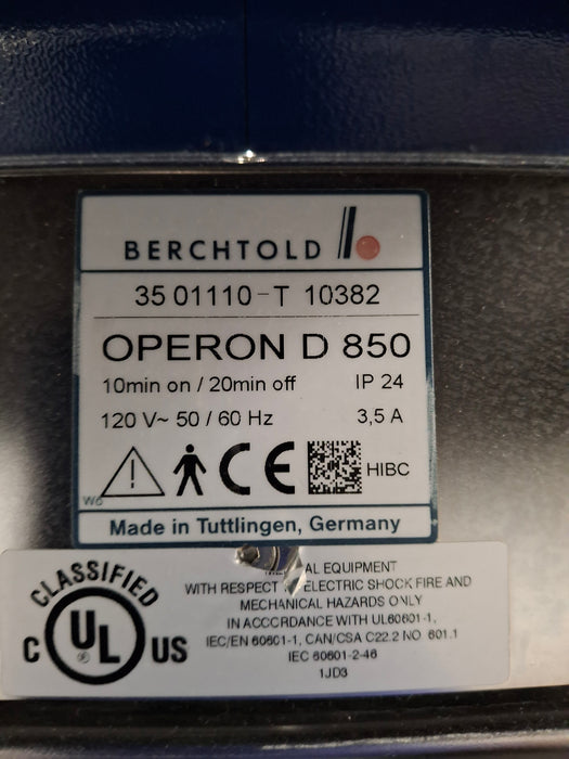 Berchtold Operon D 850 Surgical Table