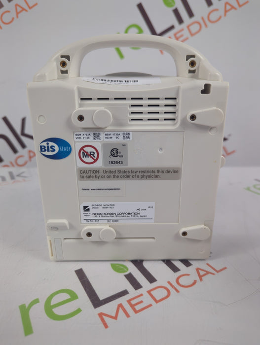 Nihon Kohden BSM-1733 Life Scope PT Transport Patient Monitor