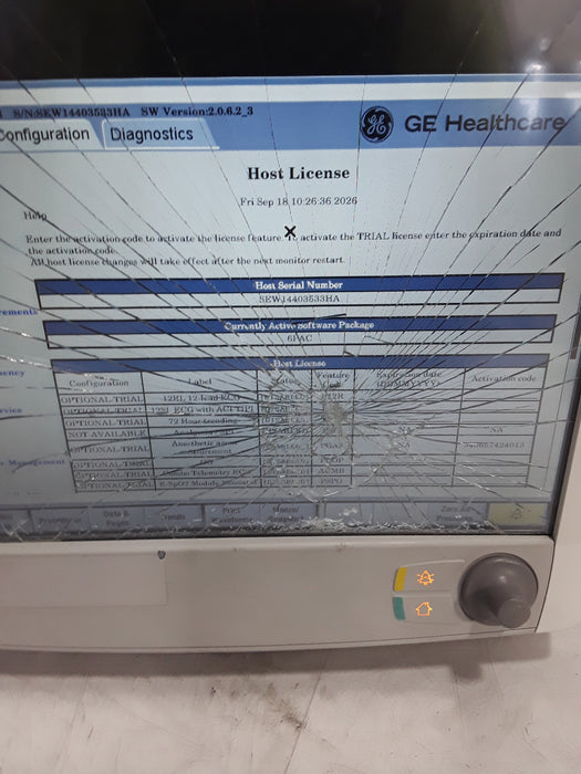 GE Healthcare Carescape B650 Post Anesthesia Care Patient Monitor