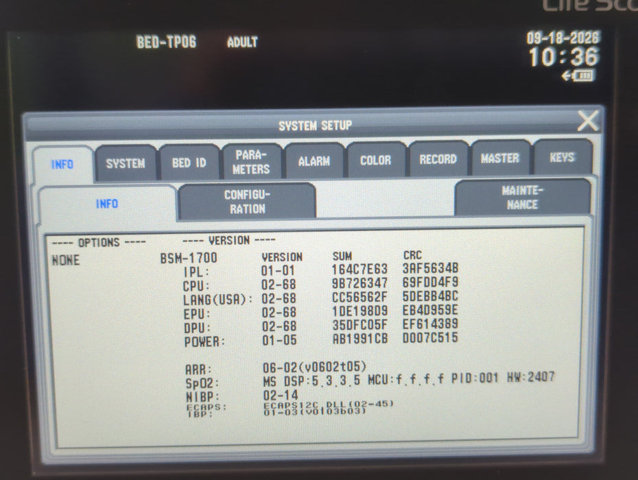 Nihon Kohden BSM-1733 Life Scope PT Transport Patient Monitor