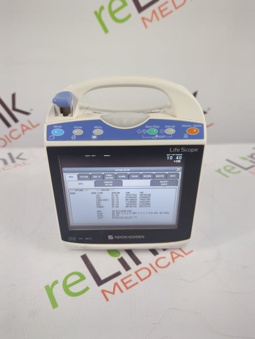 Nihon Kohden BSM-1733 Life Scope PT Transport Patient Monitor