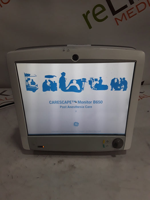 GE Healthcare Carescape B650 Post Anesthesia Care Patient Monitor