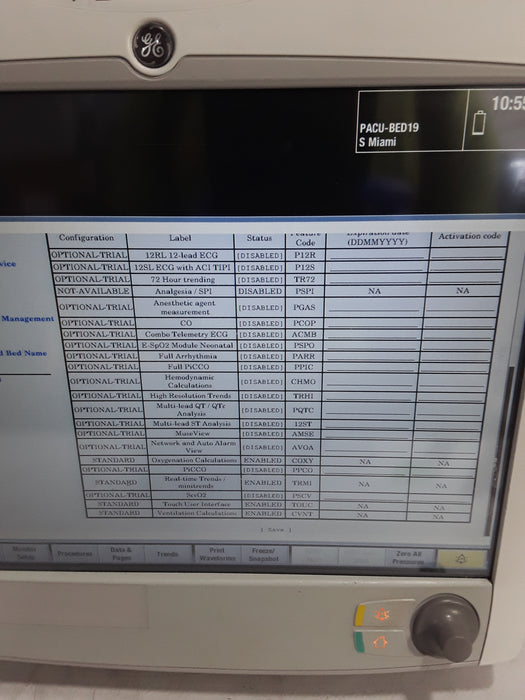 GE Healthcare Carescape B650 Post Anesthesia Care Patient Monitor