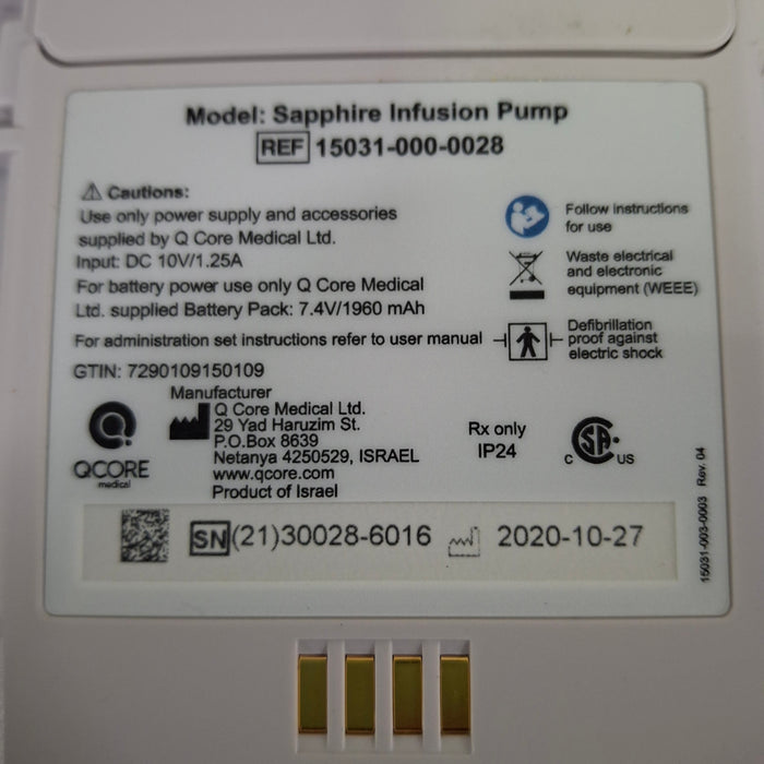 QCore Medical Sapphire Multi-Therapy Infusion Pump