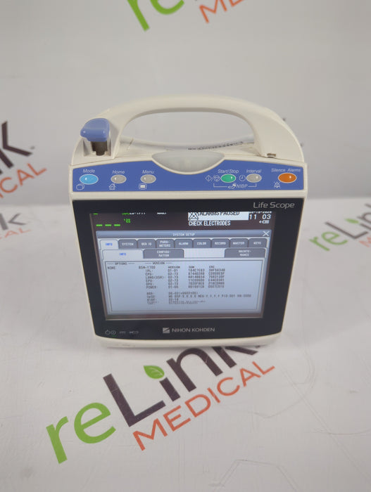 Nihon Kohden BSM-1733 Life Scope PT Transport Patient Monitor