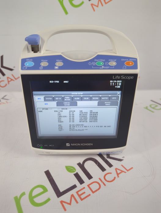 Nihon Kohden BSM-1733 Life Scope PT Transport Patient Monitor