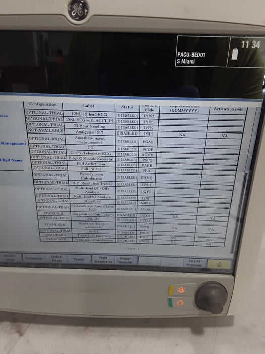 GE Healthcare Carescape B650 Post Anesthesia Care Patient Monitor