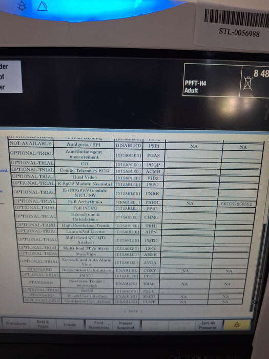GE Healthcare Carescape B450 Post Anesthesia Care Patient Monitor