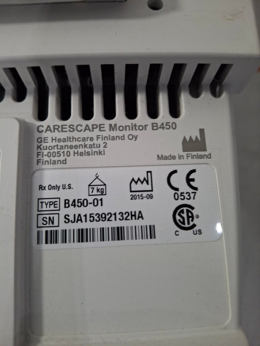 GE Healthcare Carescape B450 Post Anesthesia Care Patient Monitor