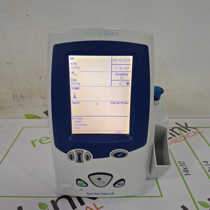 Welch Allyn Spot LXi - NIBP, SureTemp Plus, Nellcor SpO2 Vital Signs Monitor