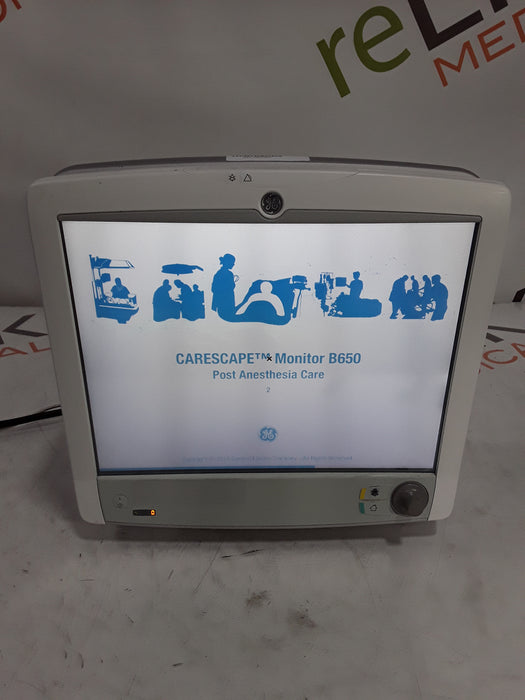 GE Healthcare Carescape B650 Post Anesthesia Care Patient Monitor