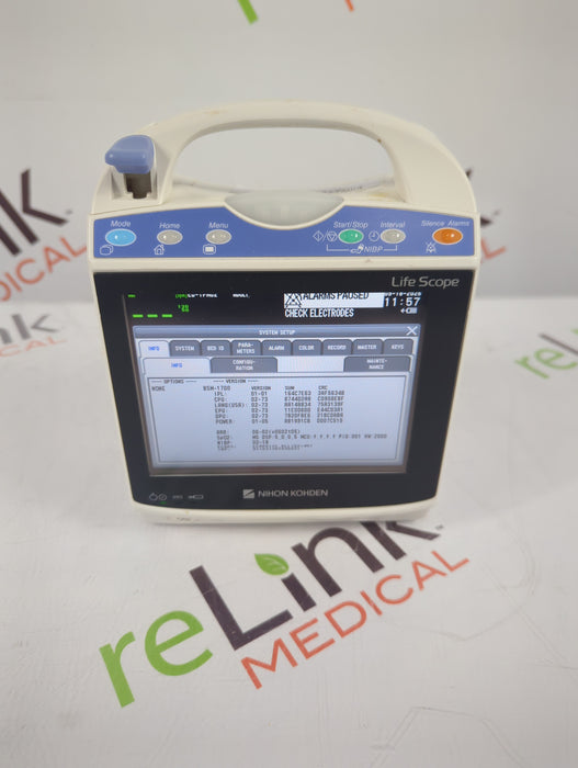 Nihon Kohden BSM-1733 Life Scope PT Transport Patient Monitor