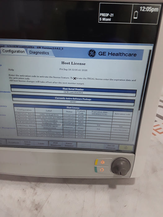 GE Healthcare Carescape B650 Post Anesthesia Care Patient Monitor
