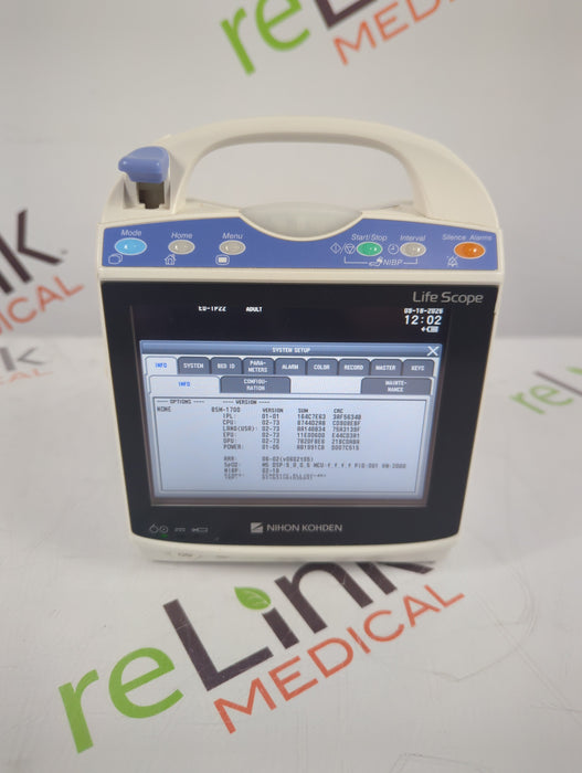 Nihon Kohden BSM-1733 Life Scope PT Transport Patient Monitor