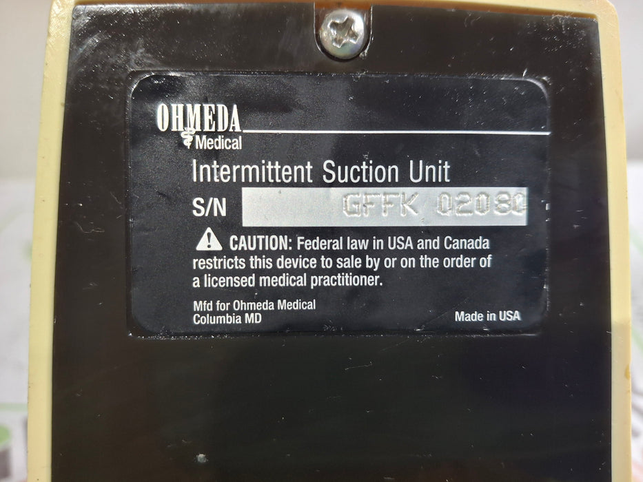 Ohmeda Medical 200 Intermittent Suction Unit