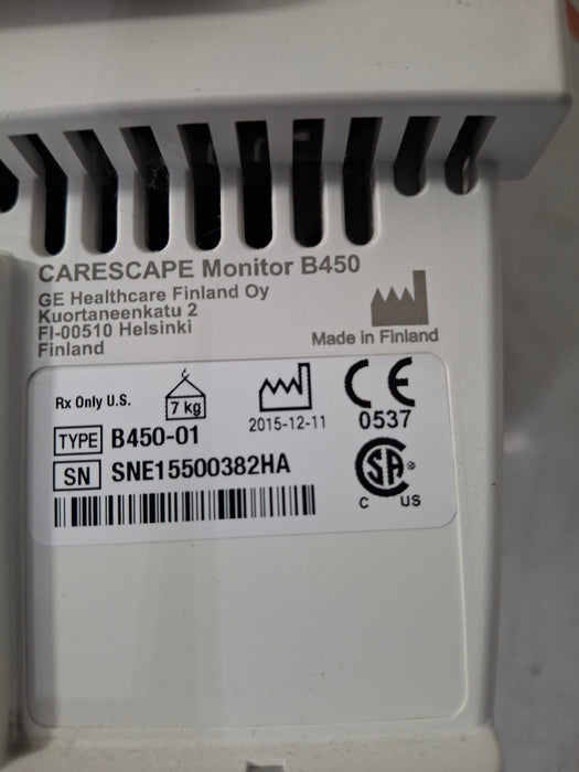 GE Healthcare Carescape B450 Post Anesthesia Care Patient Monitor