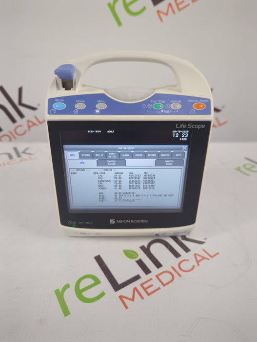 Nihon Kohden BSM-1733 Life Scope PT Transport Patient Monitor