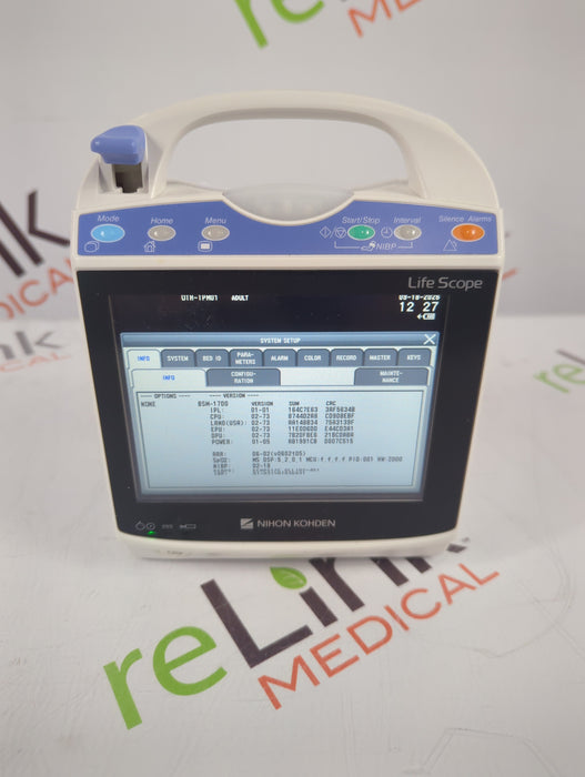 Nihon Kohden BSM-1733 Life Scope PT Transport Patient Monitor