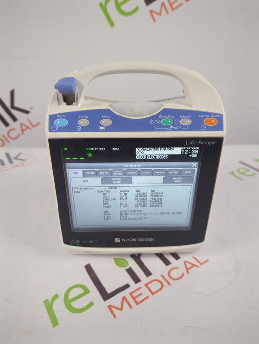 Nihon Kohden BSM-1733 Life Scope PT Transport Patient Monitor