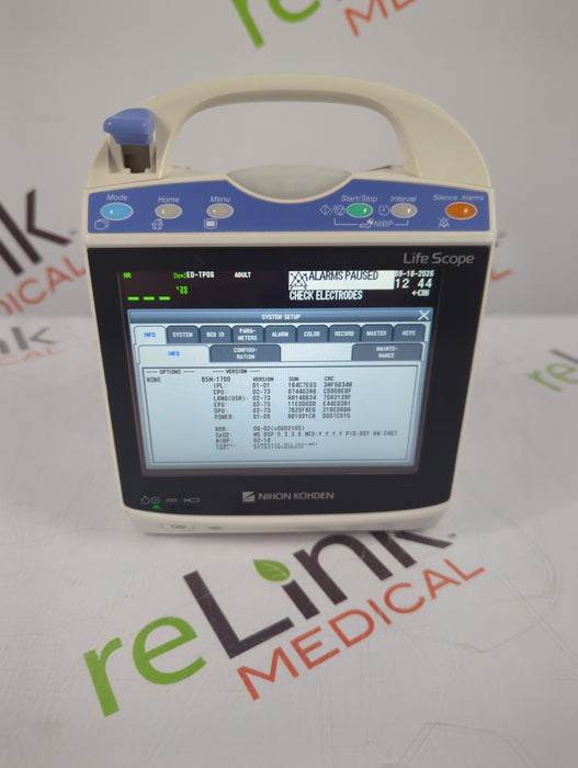 Nihon Kohden BSM-1733 Life Scope PT Transport Patient Monitor