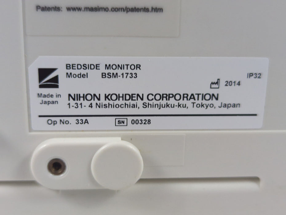 Nihon Kohden BSM-1733 Life Scope PT Transport Patient Monitor