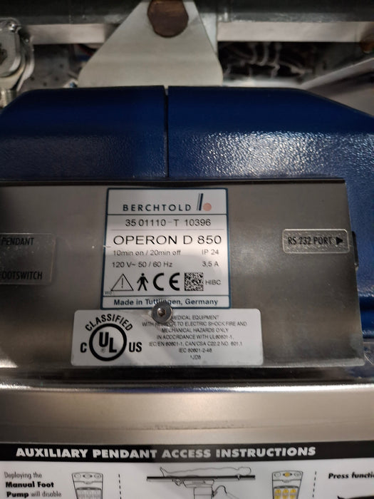Berchtold Operon D 850 Surgical Table