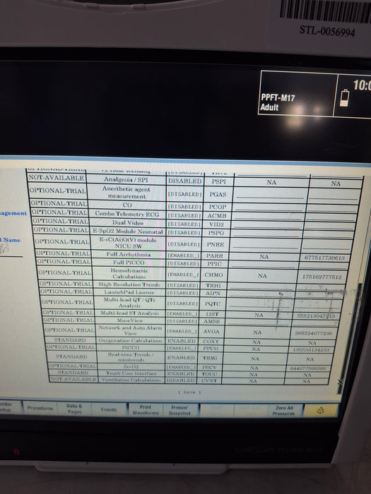 GE Healthcare Carescape B450 Post Anesthesia Care Patient Monitor