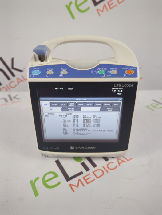 Nihon Kohden BSM-1733 Life Scope PT Transport Patient Monitor