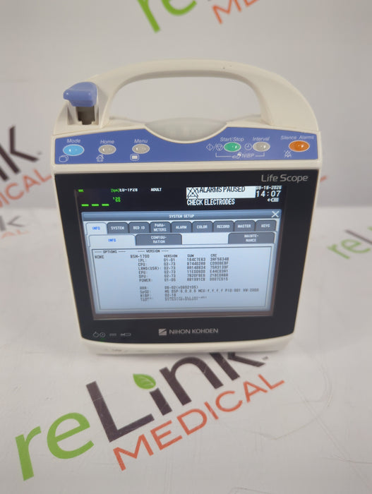 Nihon Kohden BSM-1733 Life Scope PT Transport Patient Monitor
