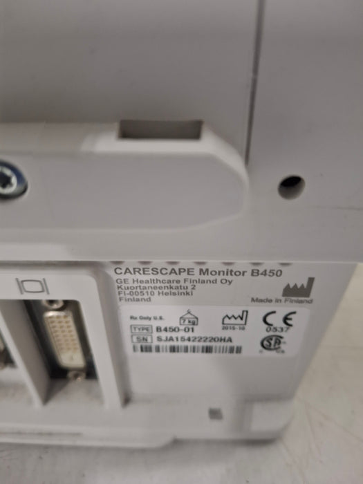 GE Healthcare Carescape B450 Post Anesthesia Care Patient Monitor
