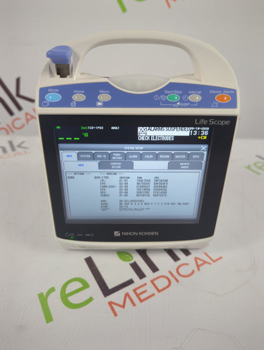 Nihon Kohden BSM-1733 Life Scope PT Transport Patient Monitor