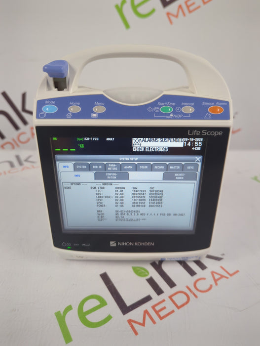 Nihon Kohden BSM-1733 Life Scope PT Transport Patient Monitor