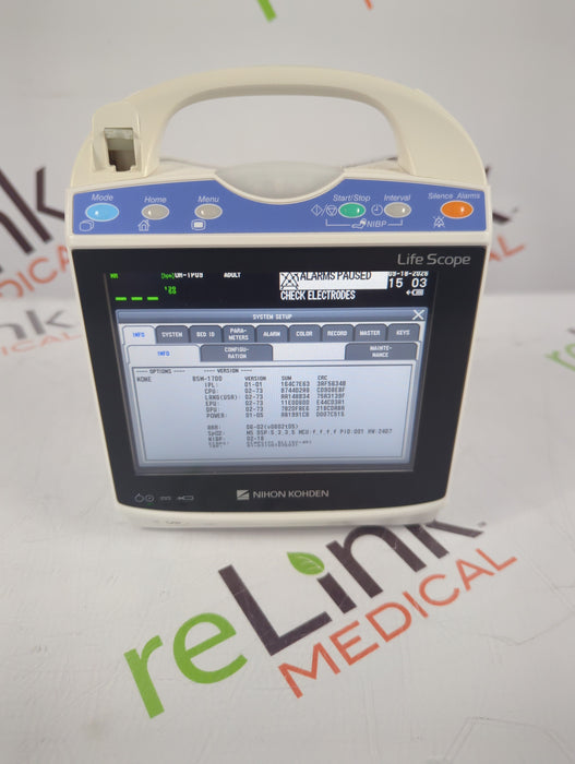 Nihon Kohden BSM-1733 Life Scope PT Transport Patient Monitor
