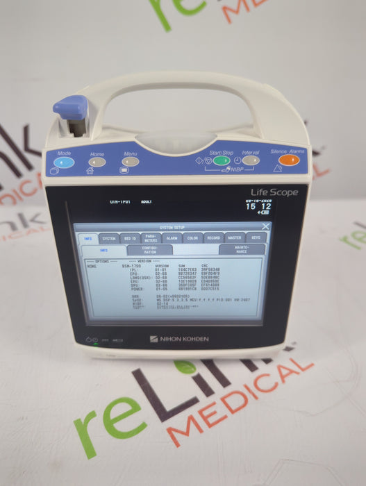 Nihon Kohden BSM-1733 Life Scope PT Transport Patient Monitor
