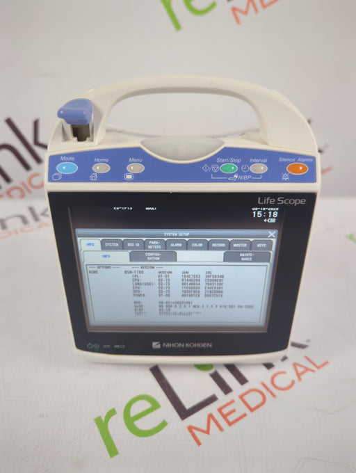Nihon Kohden Nihon Kohden BSM-1733 Life Scope PT Transport Patient Monitor Patient Monitors reLink Online