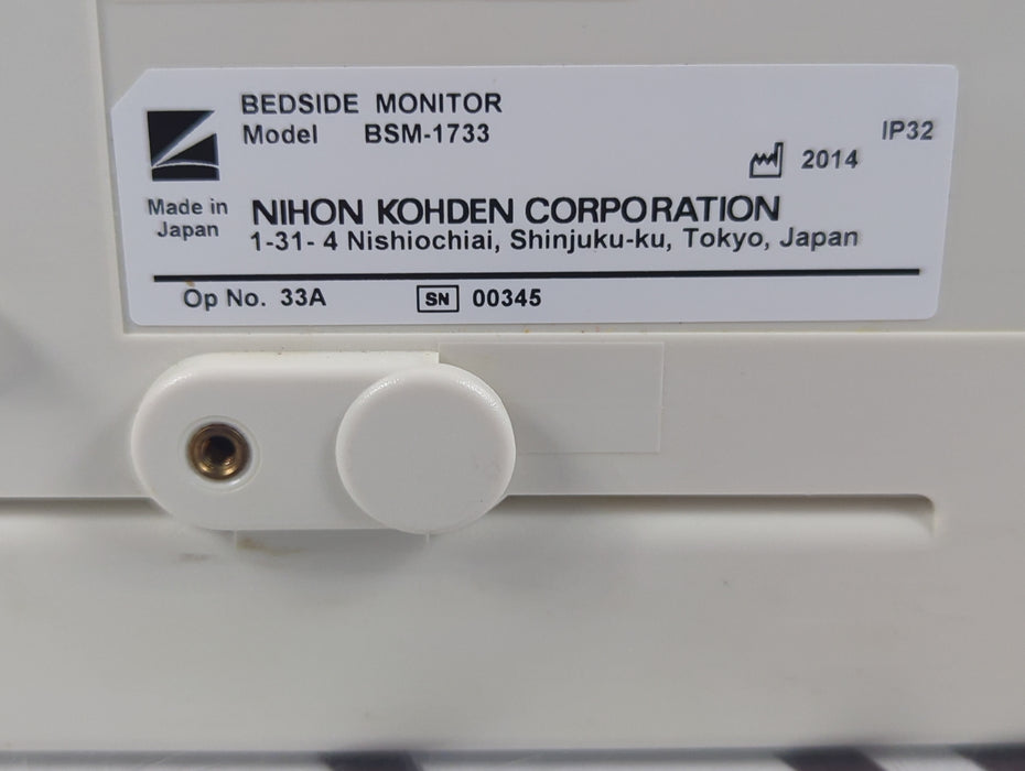 Nihon Kohden BSM-1733 Life Scope PT Transport Patient Monitor