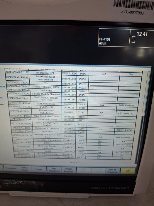 GE Healthcare Carescape B450 Post Anesthesia Care Patient Monitor