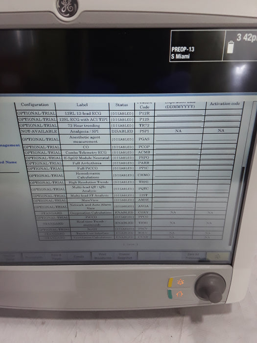 GE Healthcare Carescape B650 Post Anesthesia Care Patient Monitor