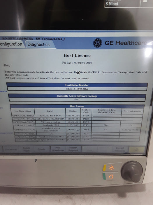 GE Healthcare Carescape B650 Post Anesthesia Care Patient Monitor