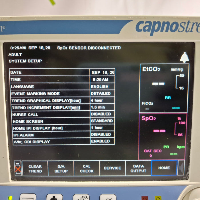 Oridion Capnostream 20P Capnography Monitor