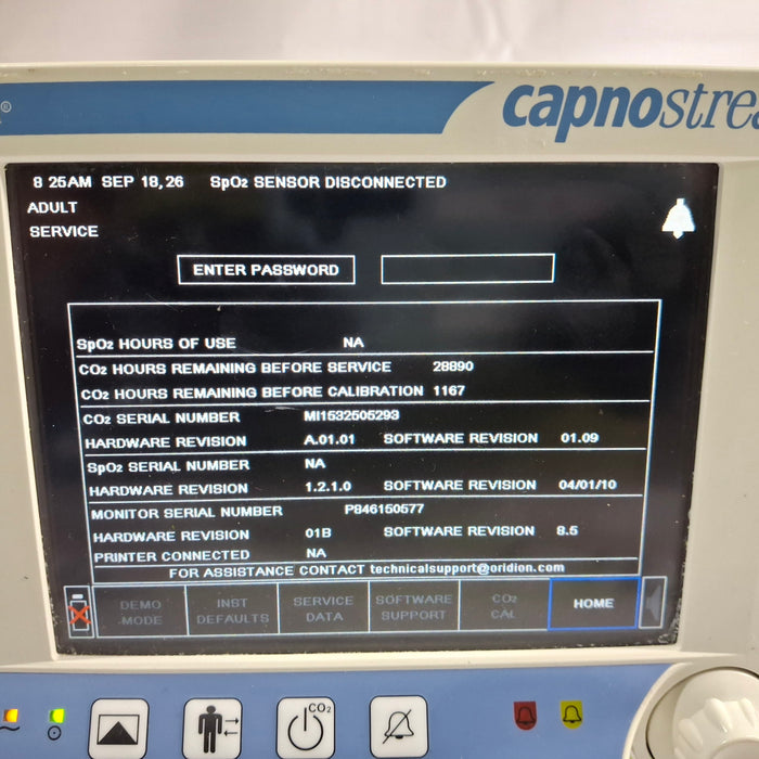 Oridion Capnostream 20P Capnography Monitor