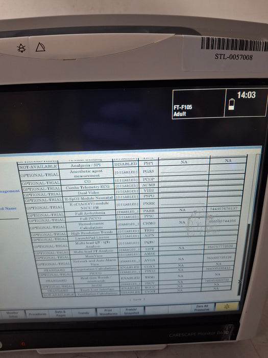 GE Healthcare Carescape B450 Post Anesthesia Care Patient Monitor