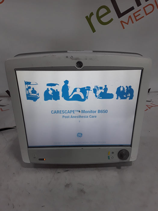 GE Healthcare Carescape B650 Post Anesthesia Care Patient Monitor