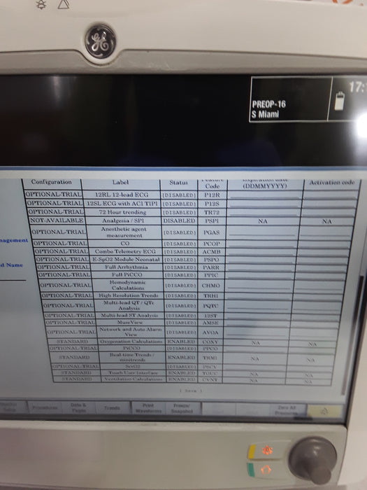 GE Healthcare Carescape B650 Post Anesthesia Care Patient Monitor