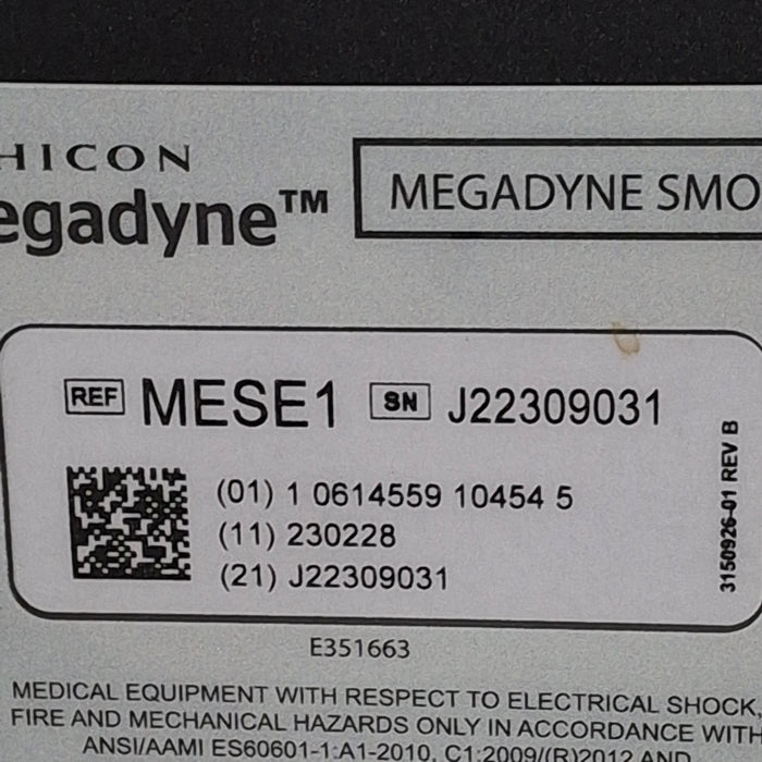 Ethicon Inc. Megadyne MESE1 Smoke Evacuator