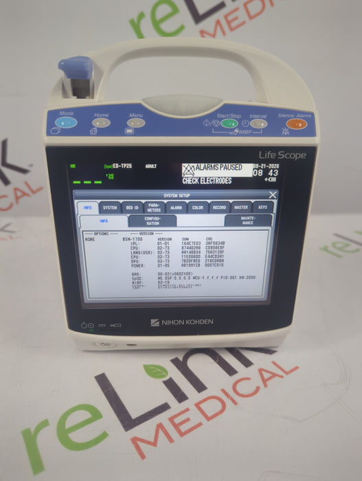 Nihon Kohden BSM-1733 Life Scope PT Transport Patient Monitor