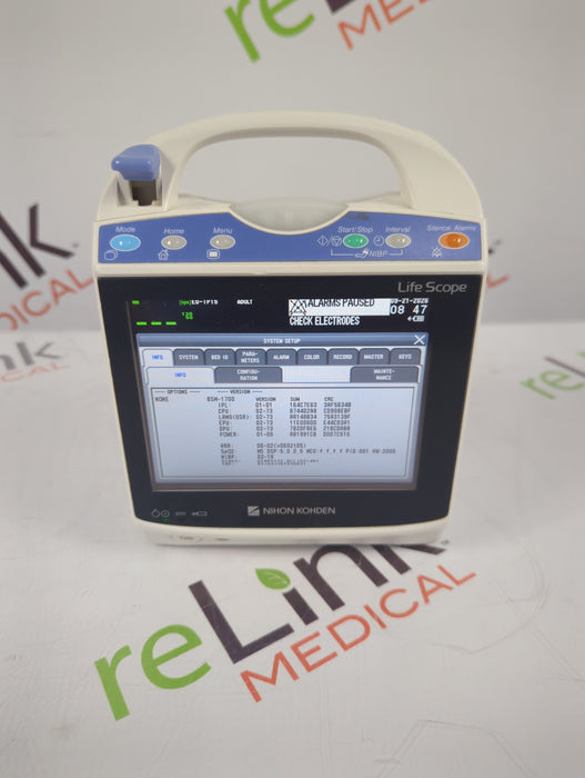 Nihon Kohden BSM-1733 Life Scope PT Transport Patient Monitor